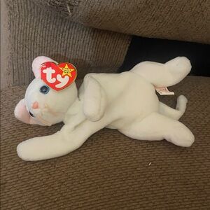 Ty beanie baby White Cat “flip” Plush